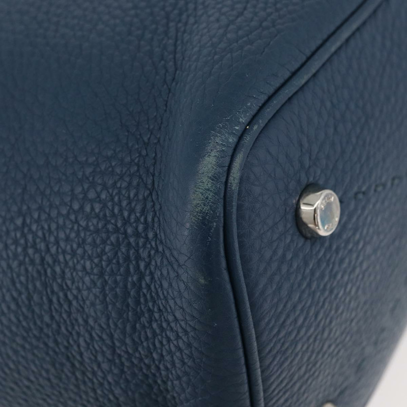 【日本直送】FENDI Celeria Anna 單肩包 皮革 兩用 海軍藍 銀色 正品 179700A-9