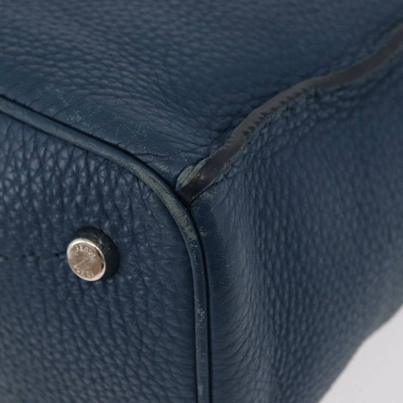 【日本直送】FENDI Celeria Anna 單肩包 皮革 兩用 海軍藍 銀色 正品 179700A-15