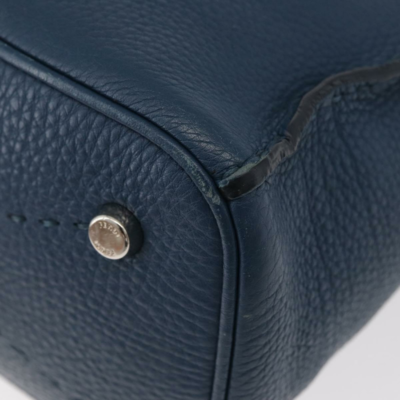 【日本直送】FENDI Celeria Anna 單肩包 皮革 兩用 海軍藍 銀色 正品 179700A-17