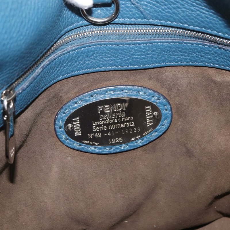 【日本直送】FENDI Celeria Anna 單肩包 皮革 兩用 海軍藍 銀色 正品 179700A-19