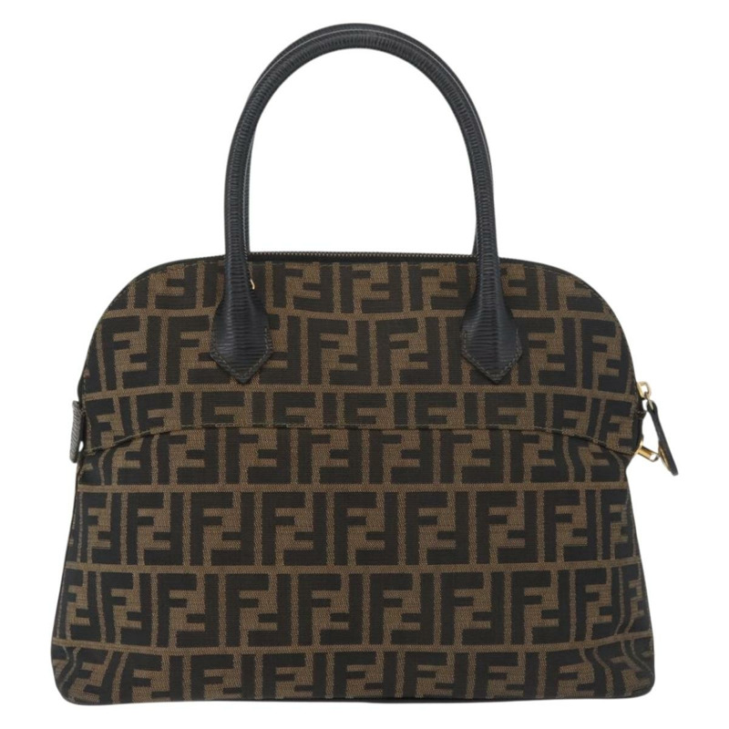 【日本直送】FENDI Zucca帆布手提包 黑色棕色 正品 179721A-1