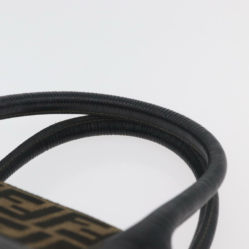 【日本直送】FENDI Zucca帆布手提包 黑色棕色 正品 179721A-7