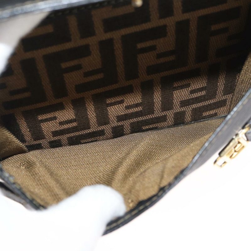【日本直送】FENDI Zucca帆布手提包 黑色棕色 正品 179721A-23