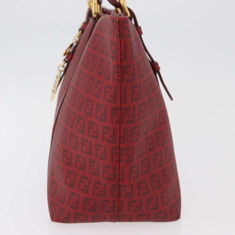 【日本直送】FENDI Zucchino帆布手提包 PVC 紅色金色 正品 180357A-2