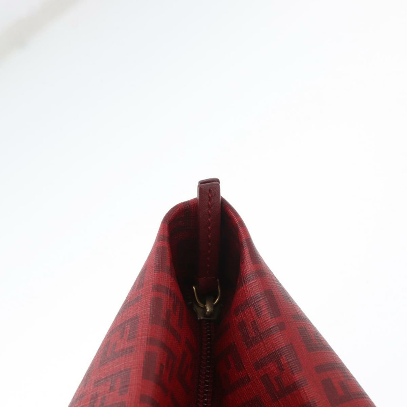 【日本直送】FENDI Zucchino帆布手提包 PVC 紅色金色 正品 180357A-9