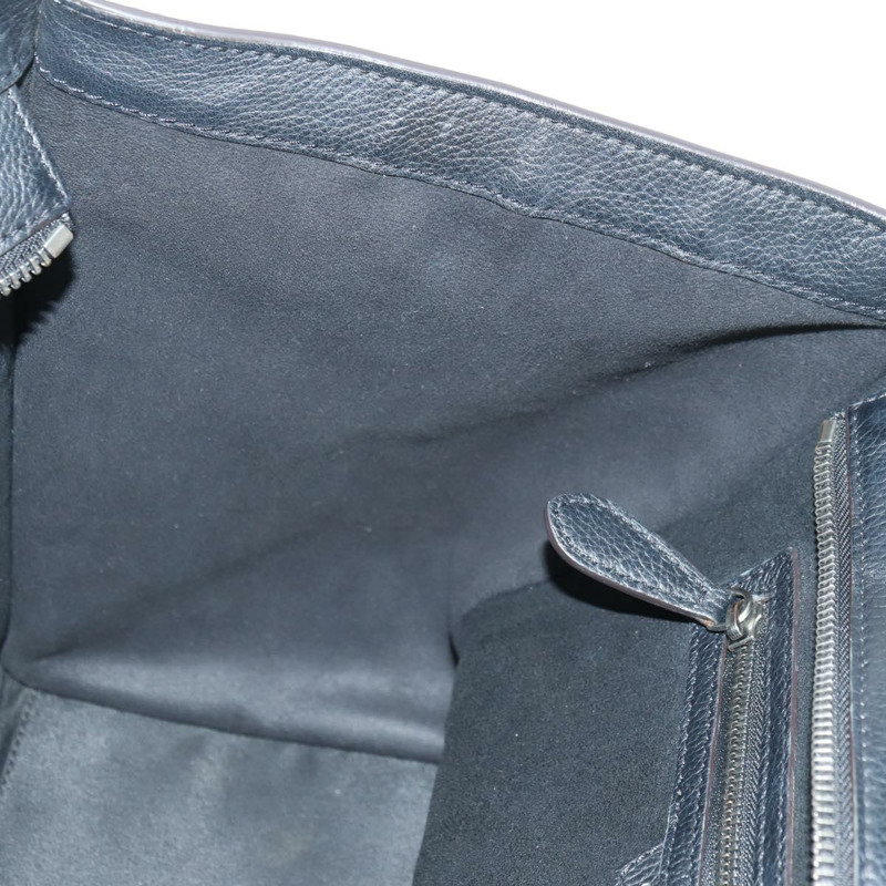 【日本直送】CELINE Luggage 迷你手提包,黑色銀色真皮,正品,貨號 180490SAM-20
