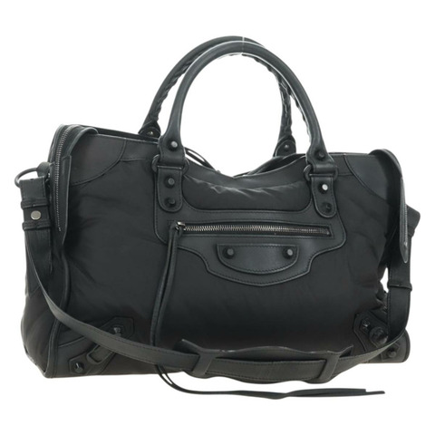 BALENCIAGA 城市手提包 尼龍 2way 黑色 115748 正品 180488SAM