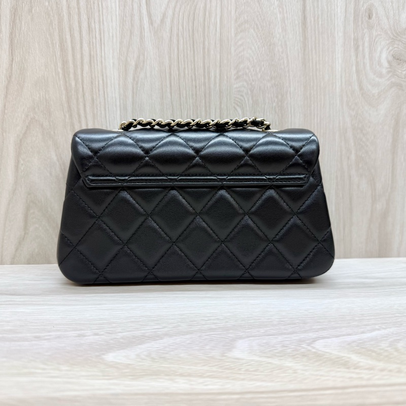 chanel黑金羊皮25S mini側背包AP4592-3