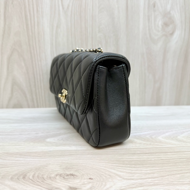 chanel黑金羊皮25S mini側背包AP4592-4