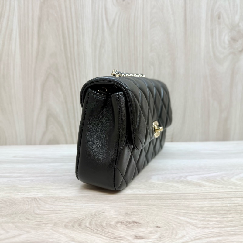 chanel黑金羊皮25S mini側背包AP4592-5