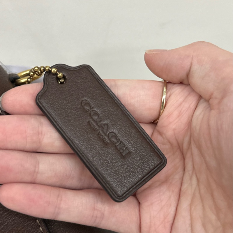 全新COACH Chelsea 30 推鎖開合麂皮內襯內置拉鍊袋 天然粒面牛皮革 單肩包 中號 楓樹棕色-2