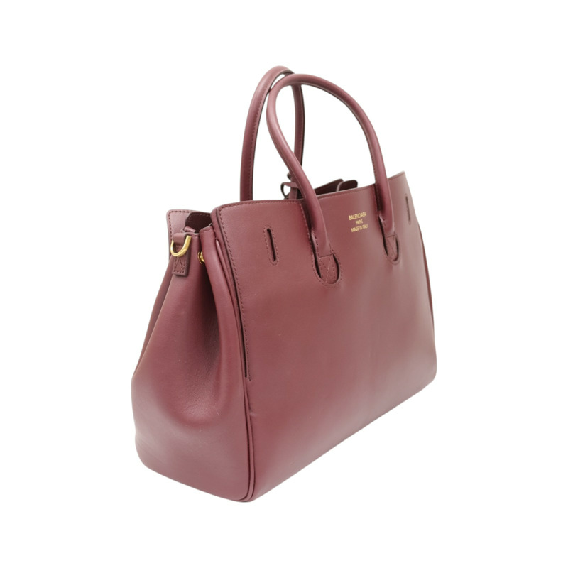 酒紅色 牛皮 Bel Air 兩用包【Balenciaga 巴黎世家】 812545-1