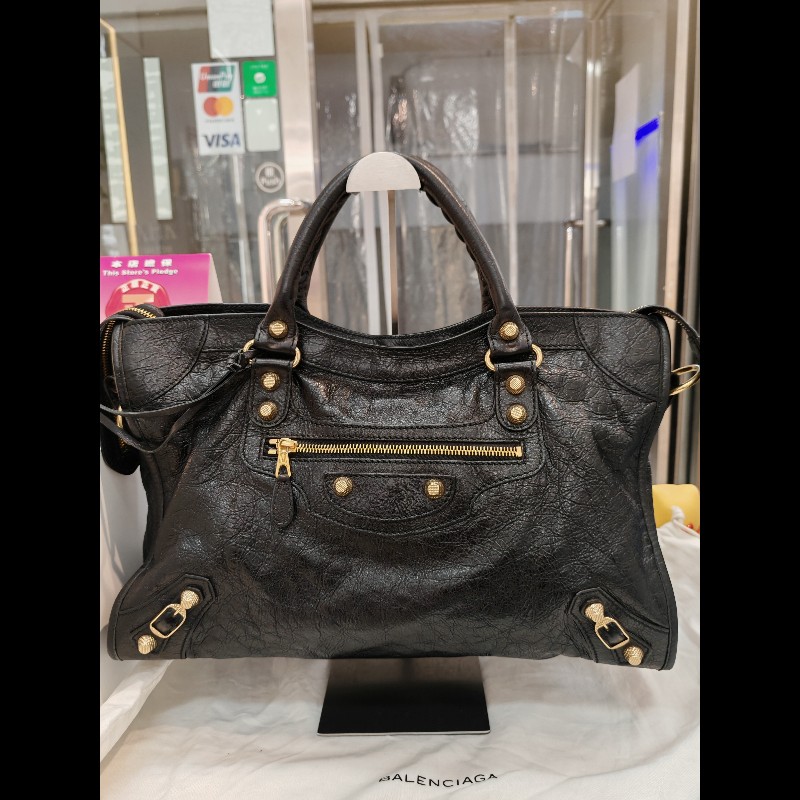 Balenciaga Classic city Medium黑金-1