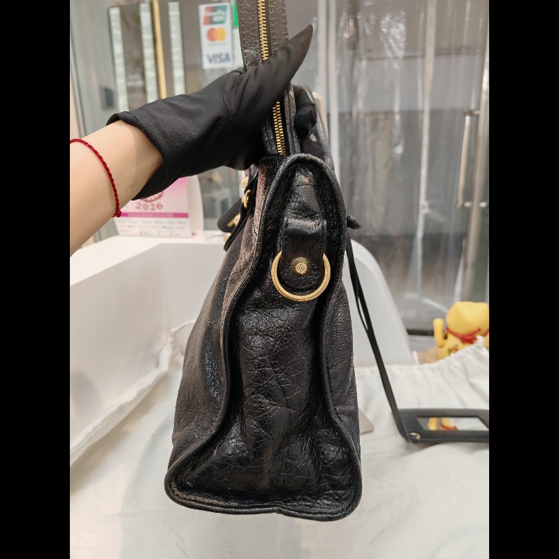 Balenciaga Classic city Medium黑金-3