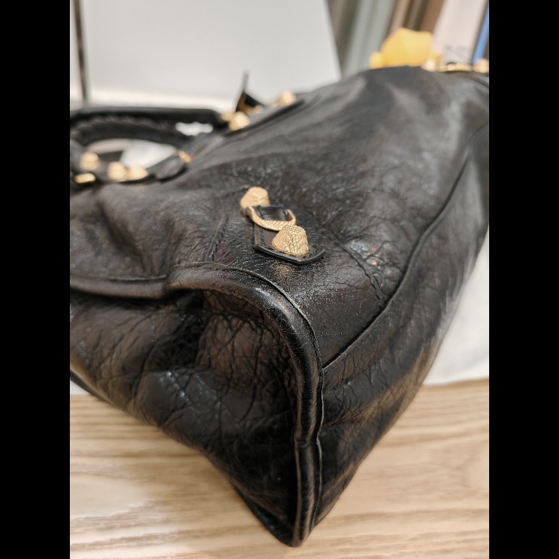 Balenciaga Classic city Medium黑金-7