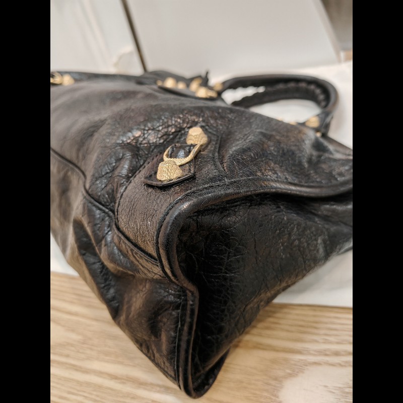 Balenciaga Classic city Medium黑金-8