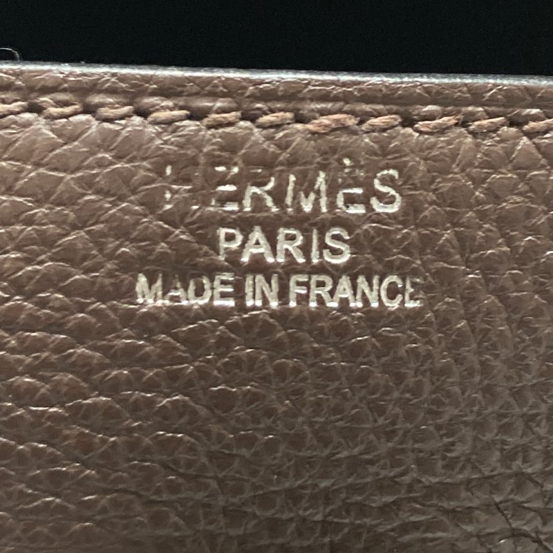 HERMES 愛馬仕 □O刻 SHOULDER BIRKIN 42 肩背包 牛皮 烏木色 銀釦-13