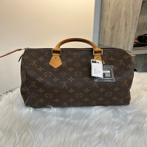LV speedy30 老花 手提包
