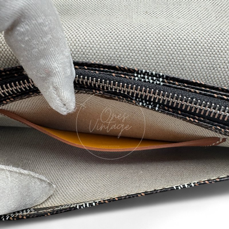 全新未使用 Goyard 戈雅 Plumet 小巧 黑色與棕褐色 斜背 手拿錢包-20