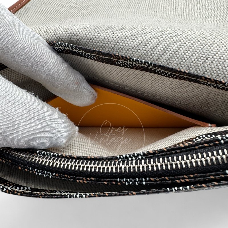 全新未使用 Goyard 戈雅 Plumet 小巧 黑色與棕褐色 斜背 手拿錢包-22
