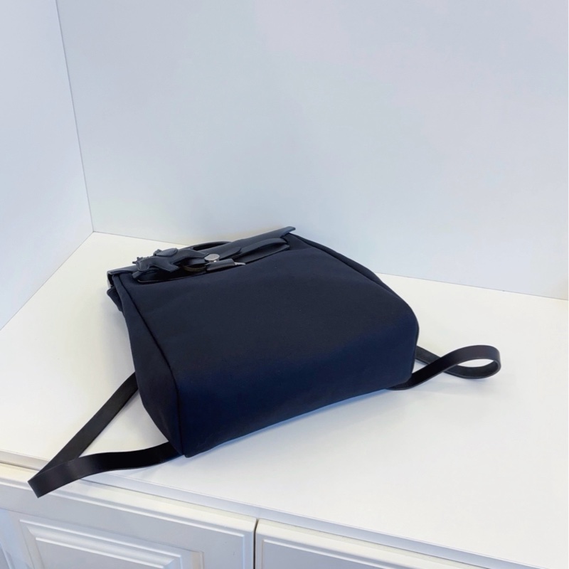 ✨Hermes Herbag 全黑銀扣後背包 98新-6