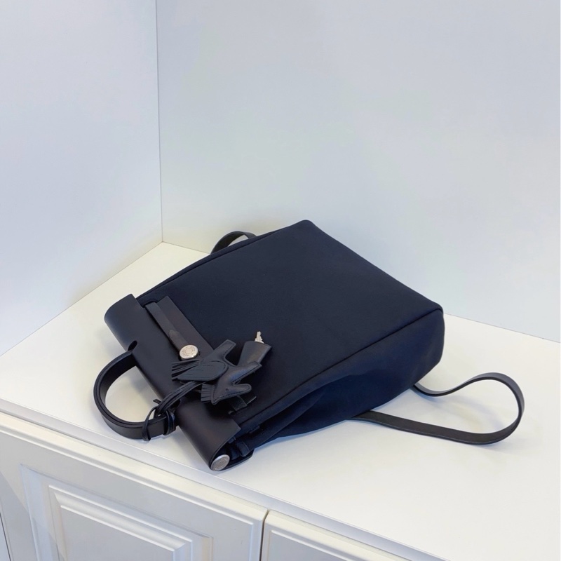 ✨Hermes Herbag 全黑銀扣後背包 98新-7