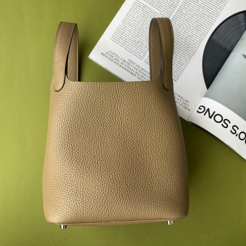 小天菜 ::Hermès:: Picotin 18 Beige Marfa 8Q瑪爾法米銀釦手提包-3