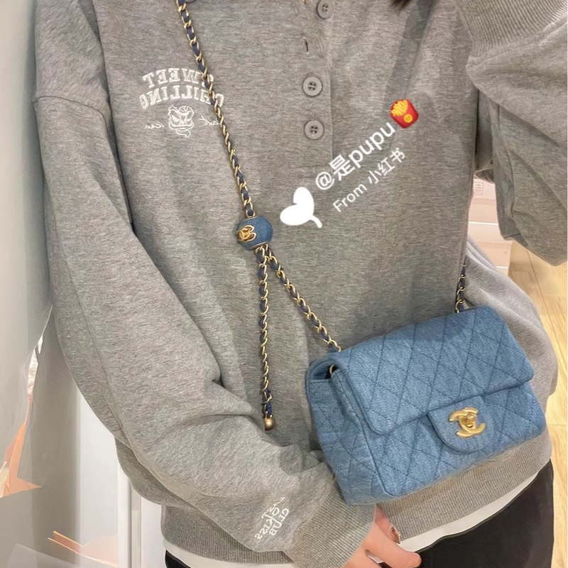 ෆ Chanel 牛仔金球方胖🈶購證-2