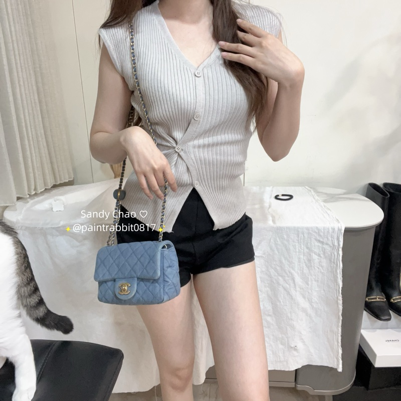 ෆ Chanel 牛仔金球方胖🈶購證-6