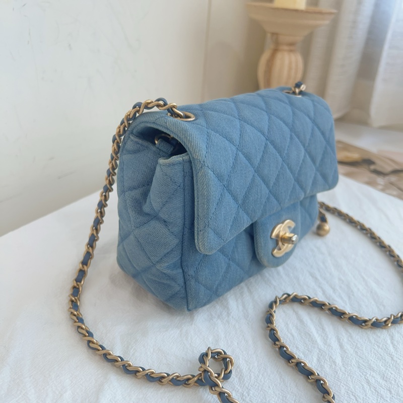 ෆ Chanel 牛仔金球方胖🈶購證-9