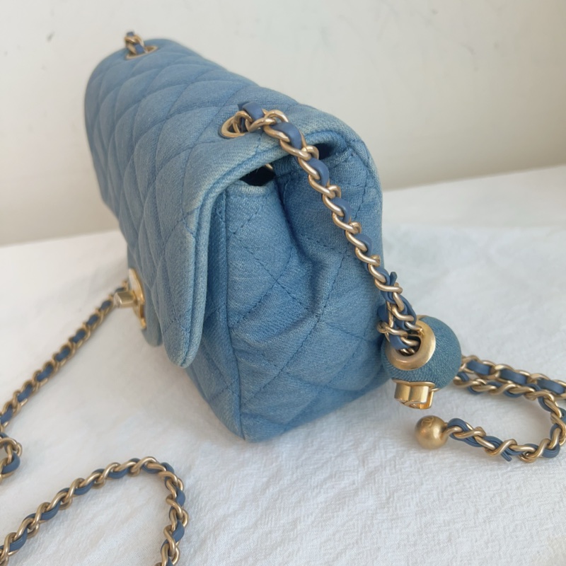 ෆ Chanel 牛仔金球方胖🈶購證-10