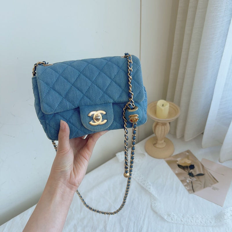 ෆ Chanel 牛仔金球方胖🈶購證-16