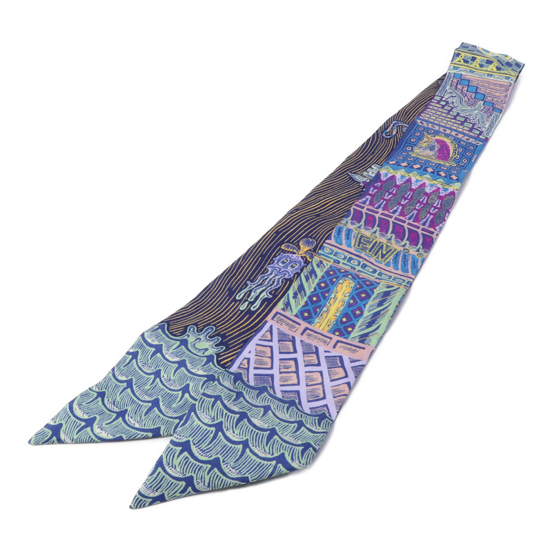 HERMES 絲質Twilly絲巾-1