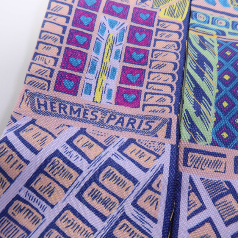 HERMES 絲質Twilly絲巾-4