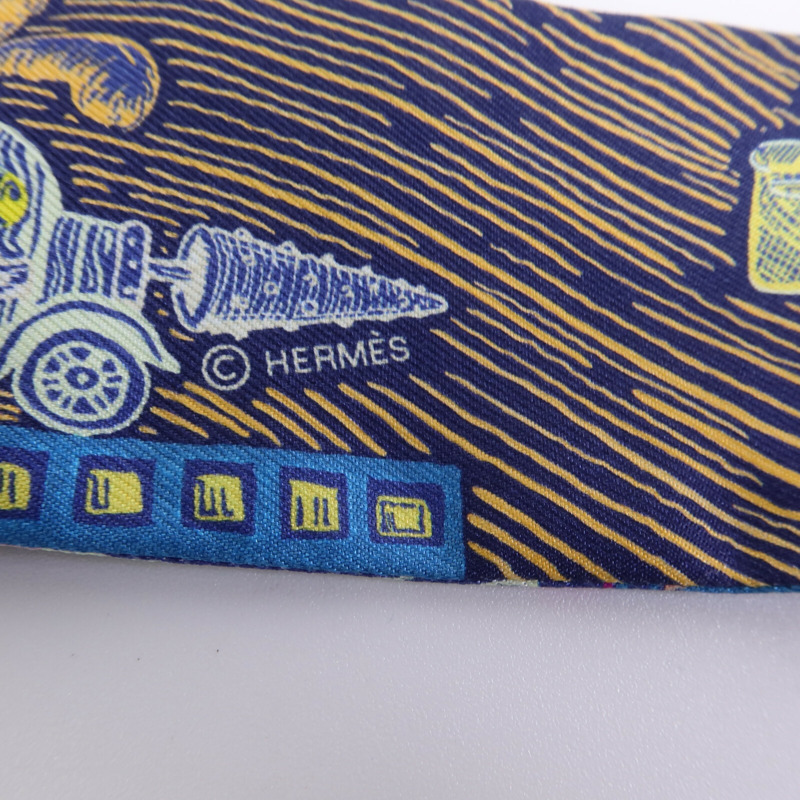HERMES 絲質Twilly絲巾-5