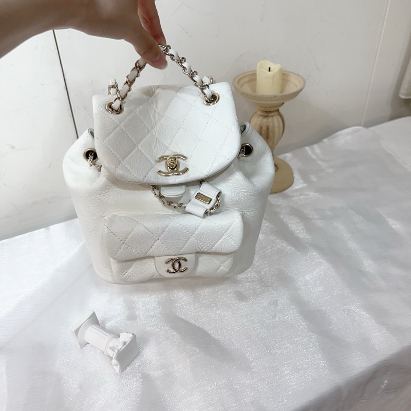 ෆ Chanel Duma 白色後背小號🤍🈶購證-27