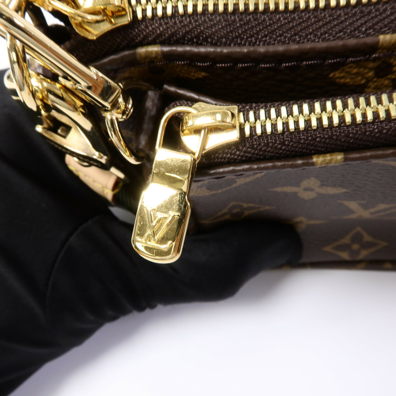 LOUIS VUITTON Monogram Multi Pochette Accessoires金扣肩背袋-6