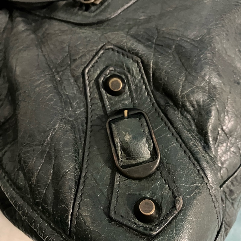 BALENCIAGA part-time墨綠色 機車包-18
