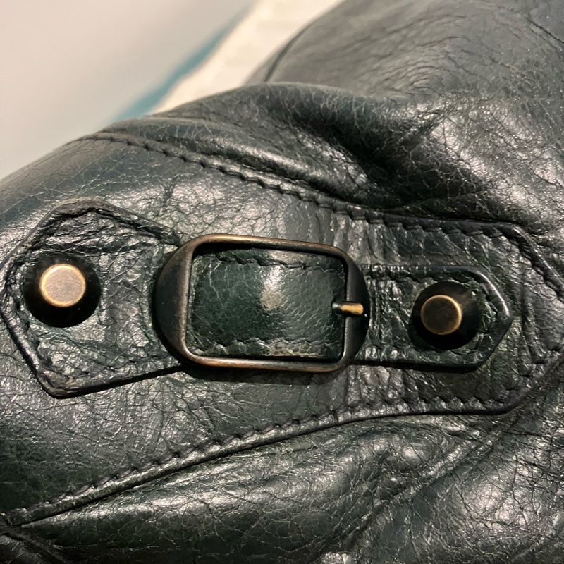 BALENCIAGA part-time墨綠色 機車包-19