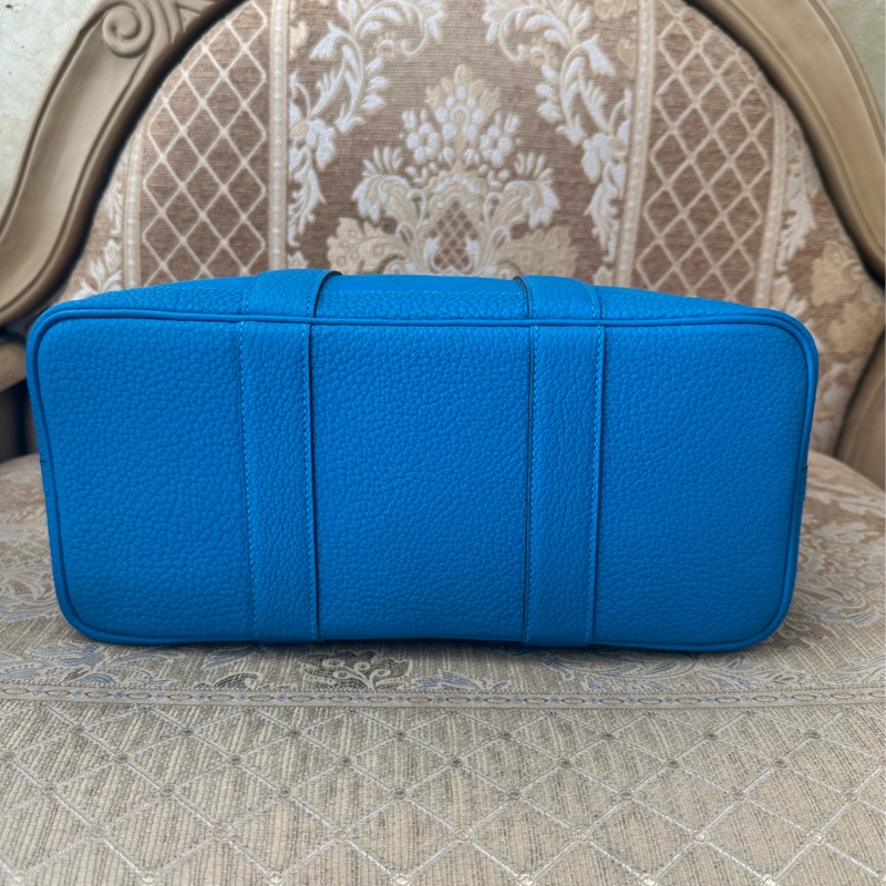 Hermes 7W伊茲密爾藍金釦Garden Party30-4
