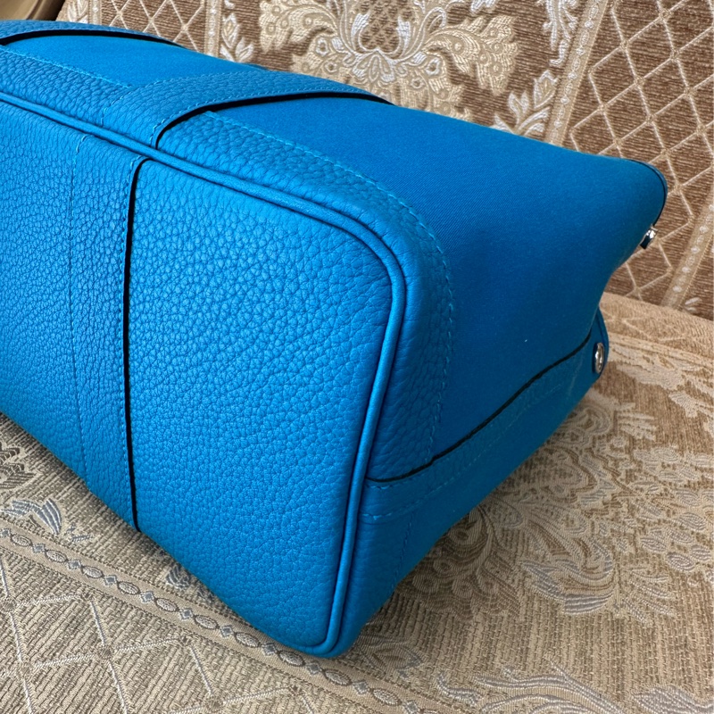 Hermes 7W伊茲密爾藍金釦Garden Party30-6