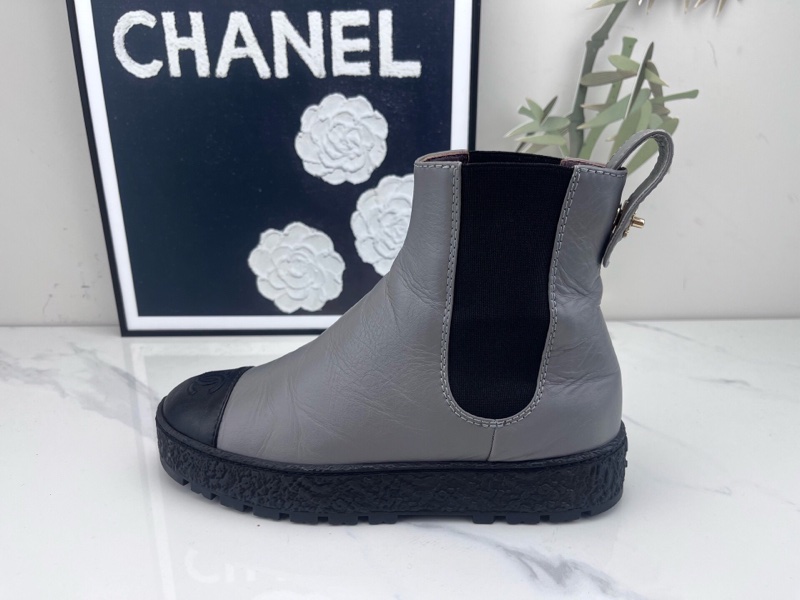 Chanel香奈兒雙C拼色短靴 36.5碼-3