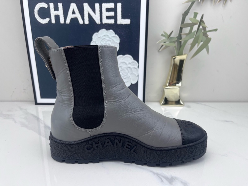 Chanel香奈兒雙C拼色短靴 36.5碼-4