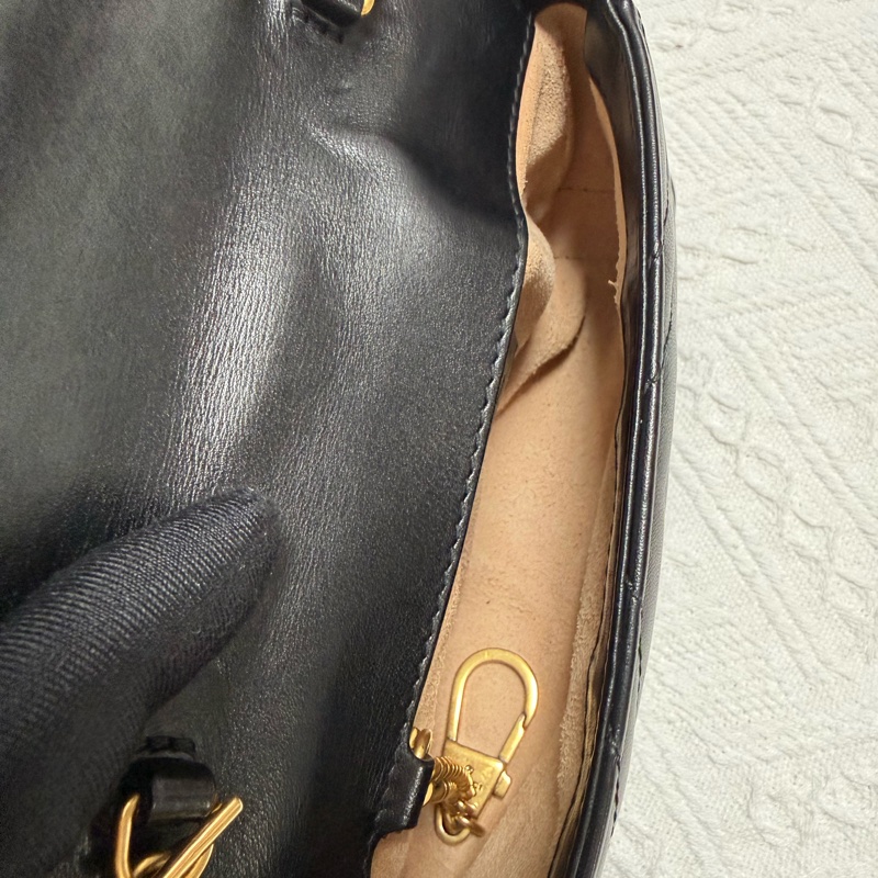 古馳Gucci Marmont黑色馬蒙迷你斜挎包-7