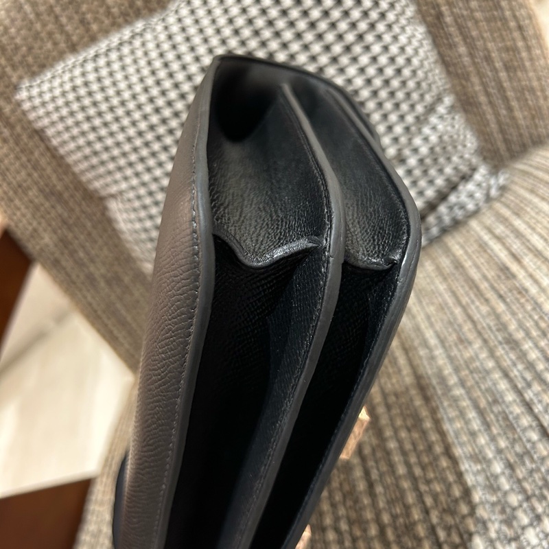 Hermes 愛馬仕 黑金 24康康 玫瑰金扣~ A刻 配件 塵袋-4
