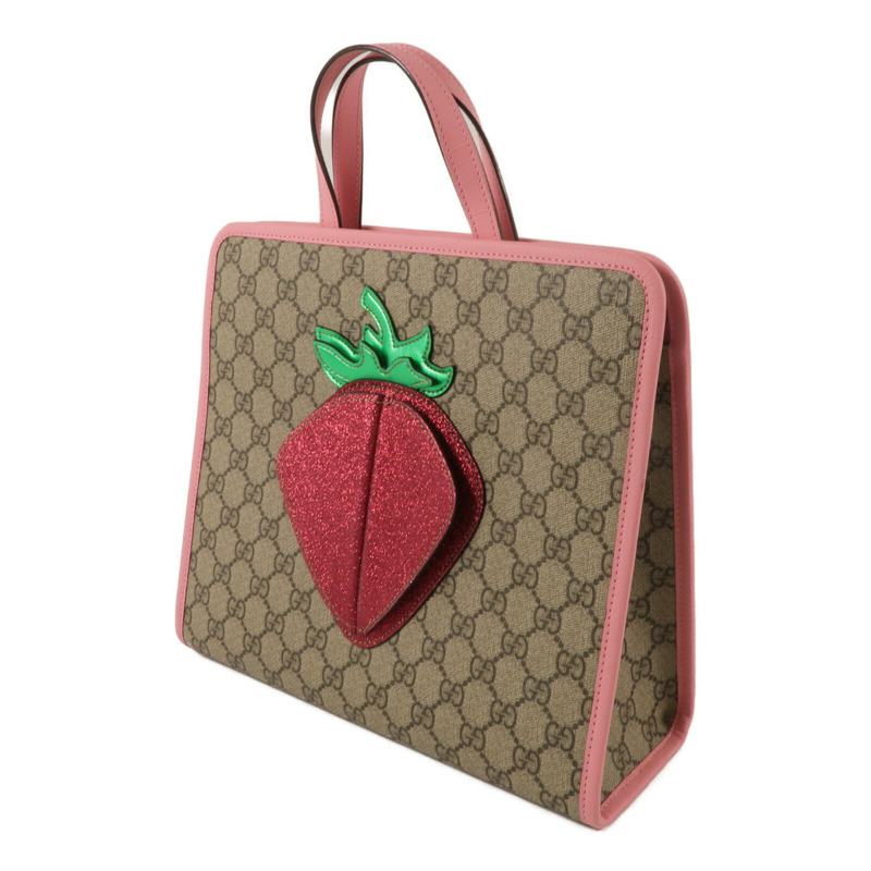 GUCCI 塗層帆布3D Strawberry Hand Bag手挽袋-1