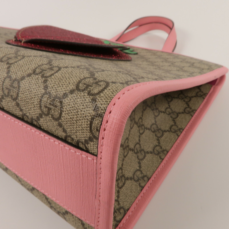 GUCCI 塗層帆布3D Strawberry Hand Bag手挽袋-10