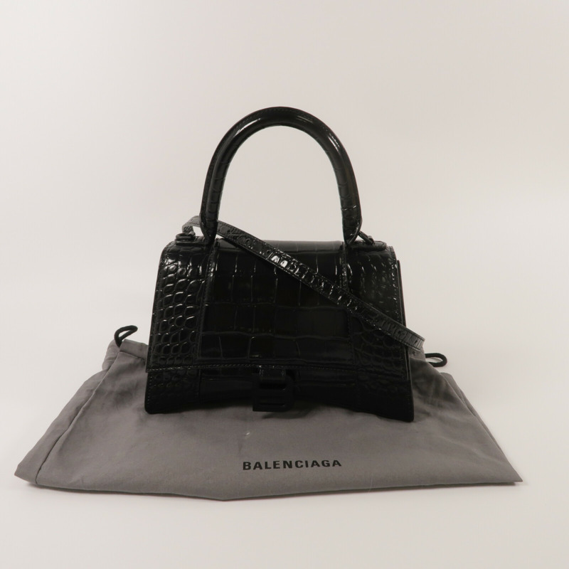 BALENCIAGA 牛皮皮革Hourglass Small手挽肩背兩用袋-9