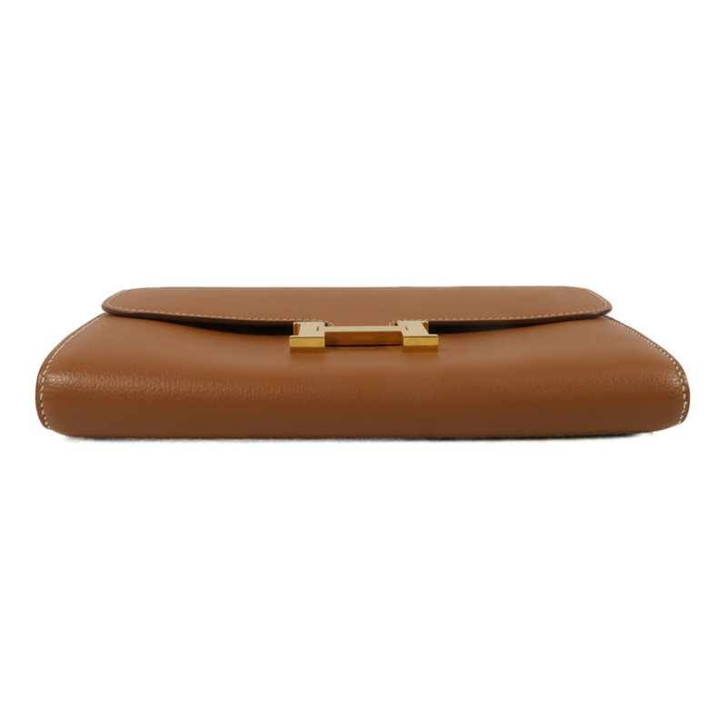 HERMES Evercolor皮革Constance To Go肩背袋Gold-3