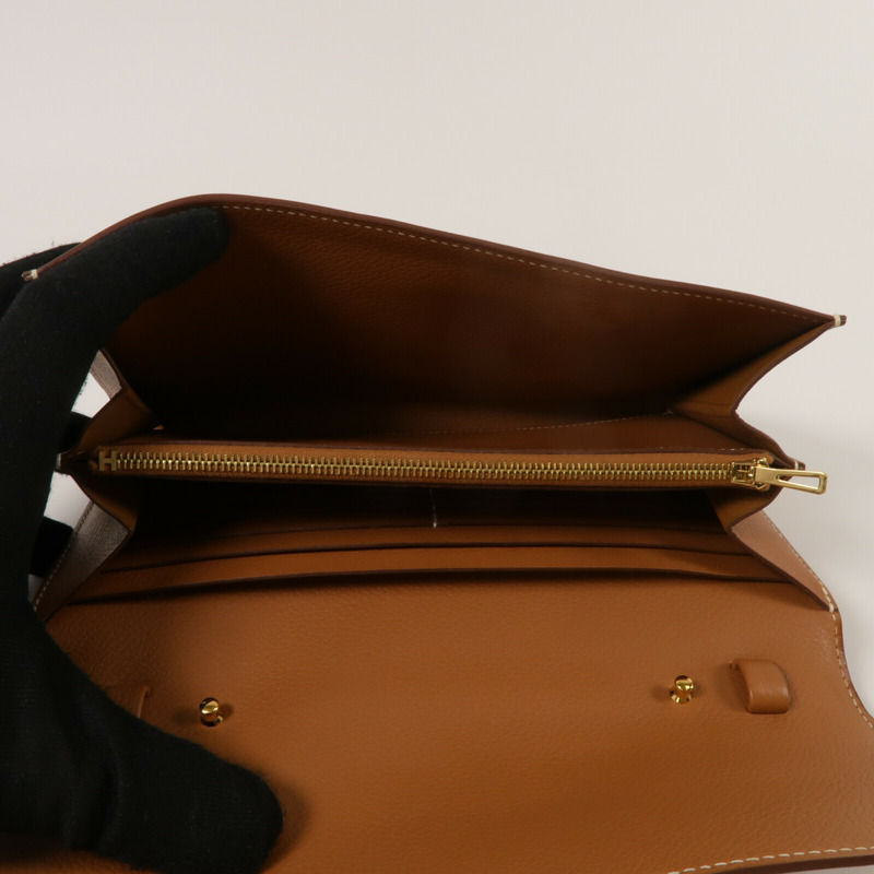 HERMES Evercolor皮革Constance To Go肩背袋Gold-4